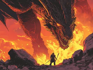 Dragons Fire Hueforge Poster