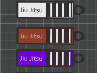 Chaveiro Faixa Jiu jitsu impressão separadas 