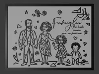 12 pezzi, 12 piatti quadro famiglia