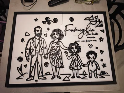 Family Puzzle Picture with Phrase