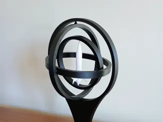 3 Axis Gimbal with Model Rocket