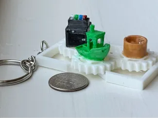 Figet Benchy with mini P1S and spool: print in one