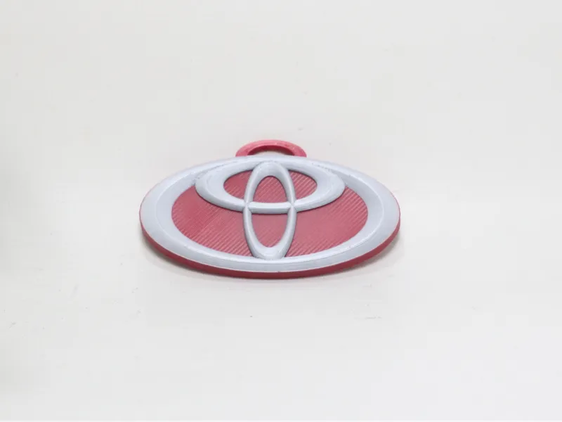 Toyota Logo Keychain – Dual Color Print (No AMS)