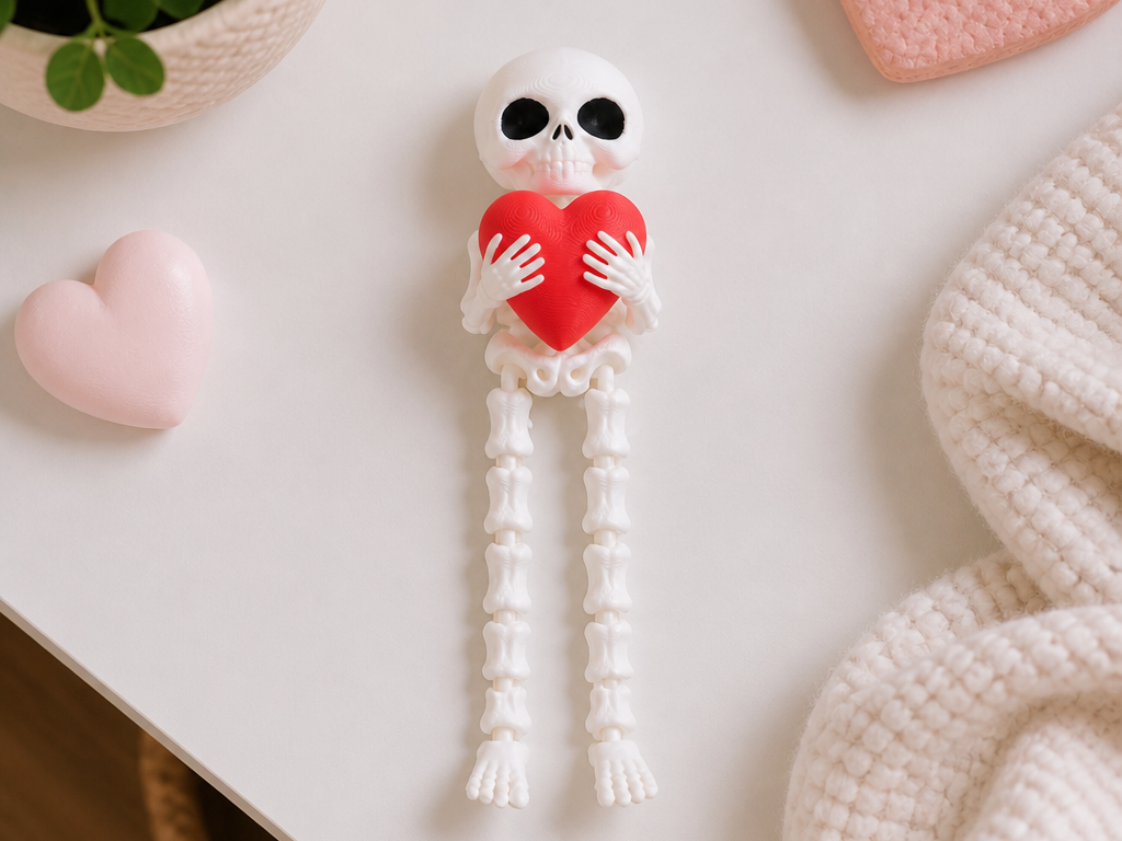 Skeleton Heart Flexi Toy - Articulated Figurine