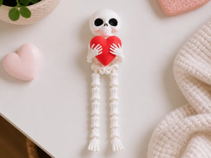 Skeleton Heart Flexi Toy - Articulated Figurine