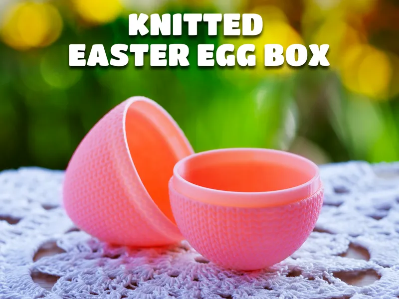Knitted Easter egg box