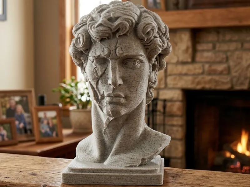 Estatua de David Deformado - Cabeza
