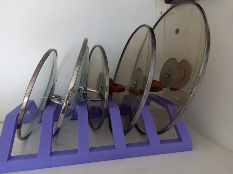 Lid stand, easy to assemble 6 pieces per plate