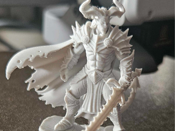Miniature D&D Tiefling - Warrior / Fighter 45 mm