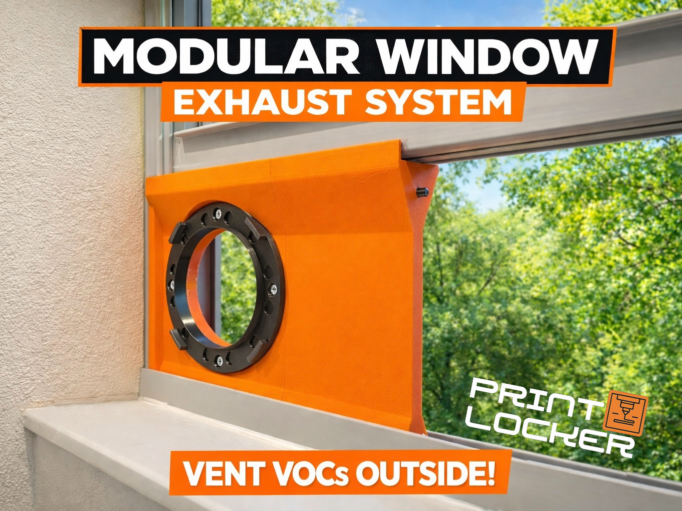 Miniatura 1 do modelo 3D Modular Window Exhaust System V2