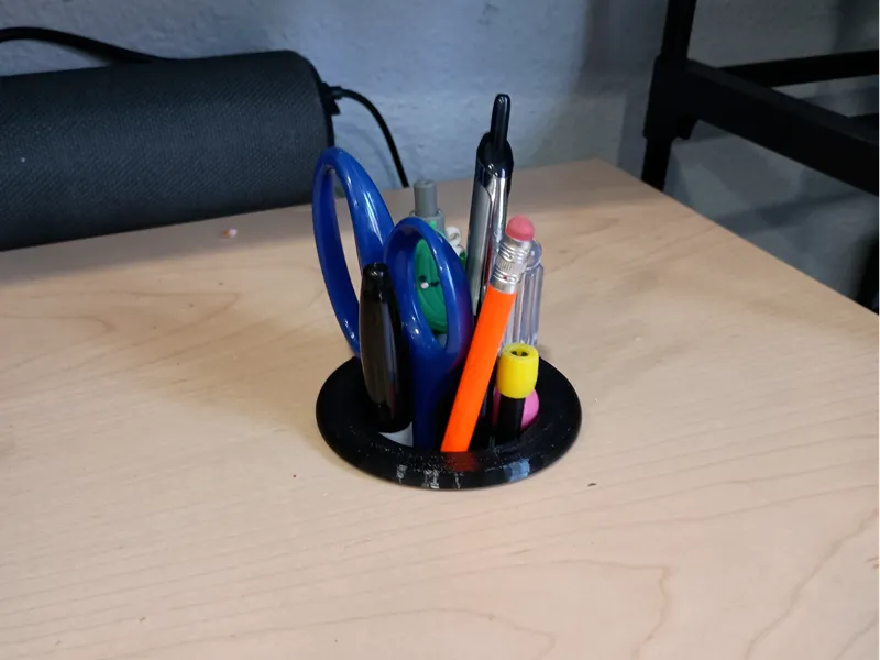 In desk pencil holder