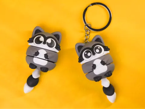 Llavero: EGGO Raccoon — referencia de MakerWorld