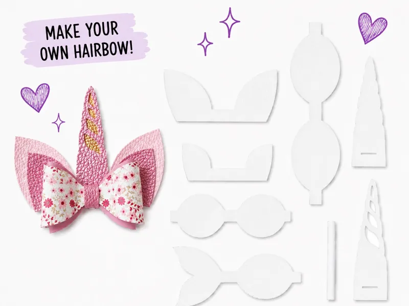 Layered Unicorn Bow Template