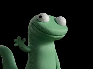 Hoppers Lizard Tom with Emoji on the phone!