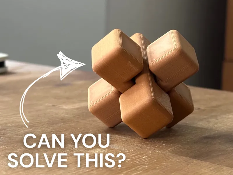 3 Piece Interlocking Puzzle Cube (Level Easy)