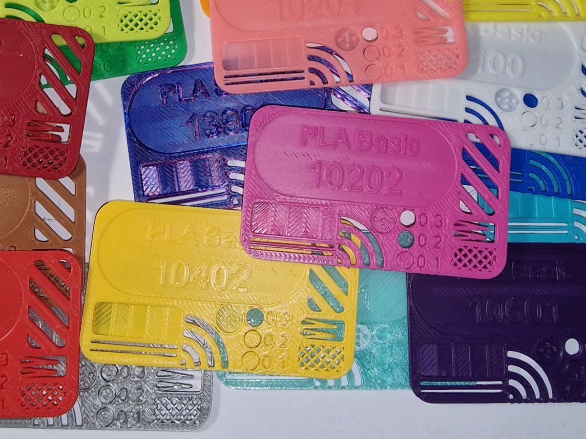 Filament card with type and color code - Free 3D Print Model - MakerWorld
