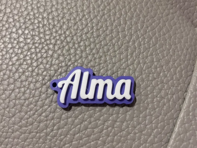 Alma name keychain