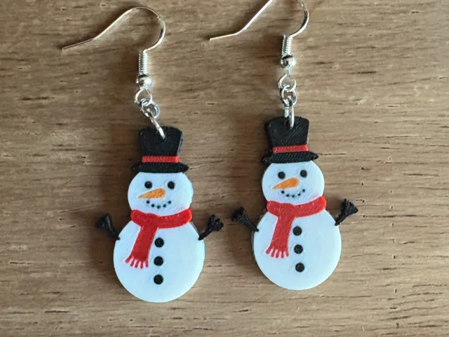 Snowman Earrings