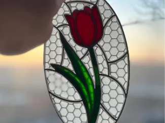 Stained glass tulip