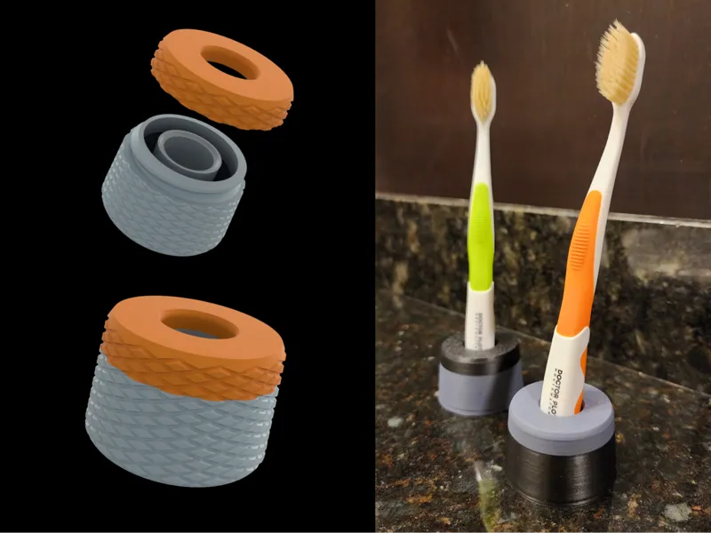 Fillable Toothbrush Stand