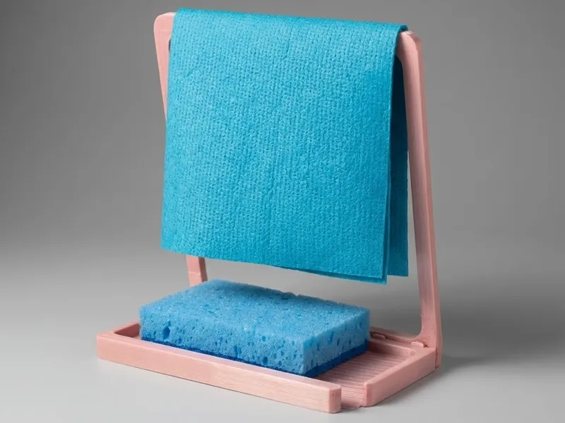 Sponge Holder + Cloth Rack – All-in-One