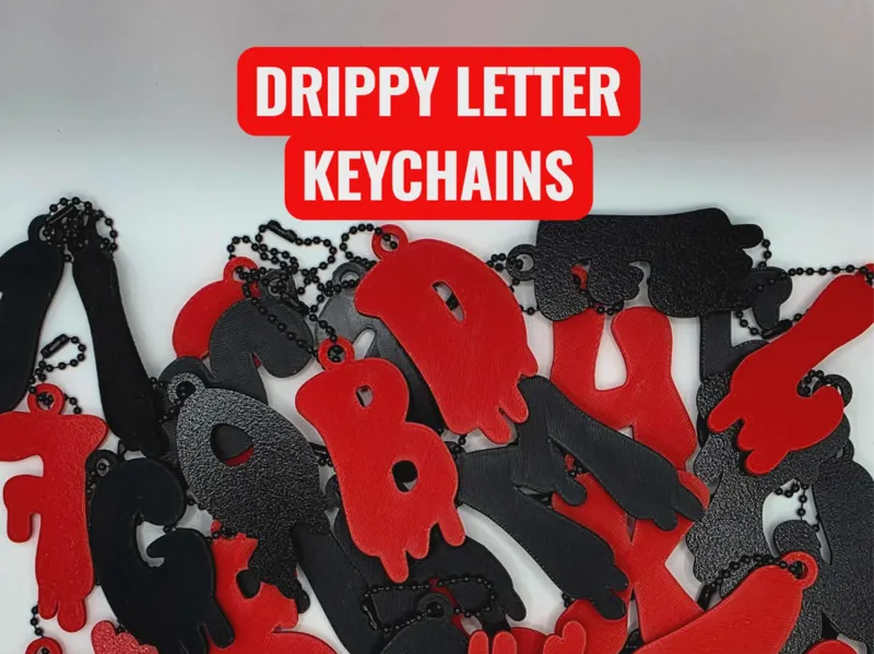 Drippy Letter Keychains