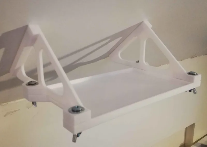 Removable shelf for slanted surface
