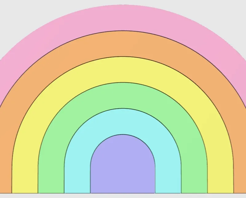 Cute Rainbow with Cloud