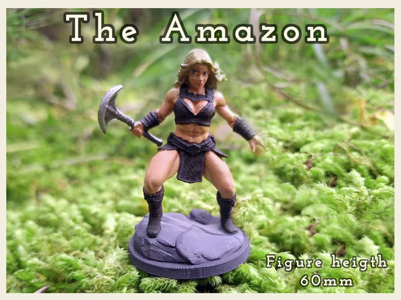 Warrior Girl, Amazon, Mini figure 60mm, Hi-res
