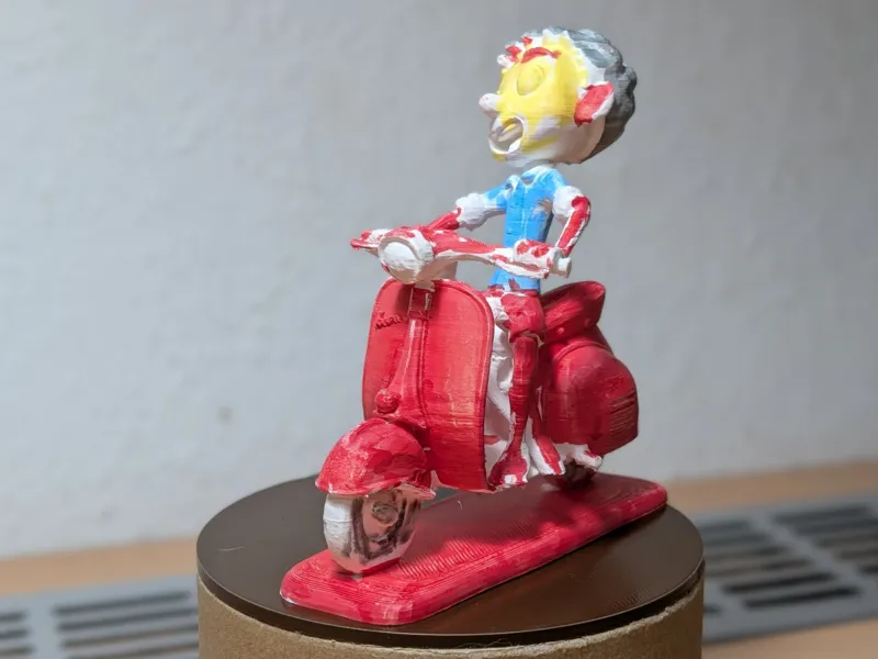 Luca on Vespa - 3DColoring for Kids (Disney Pixar)