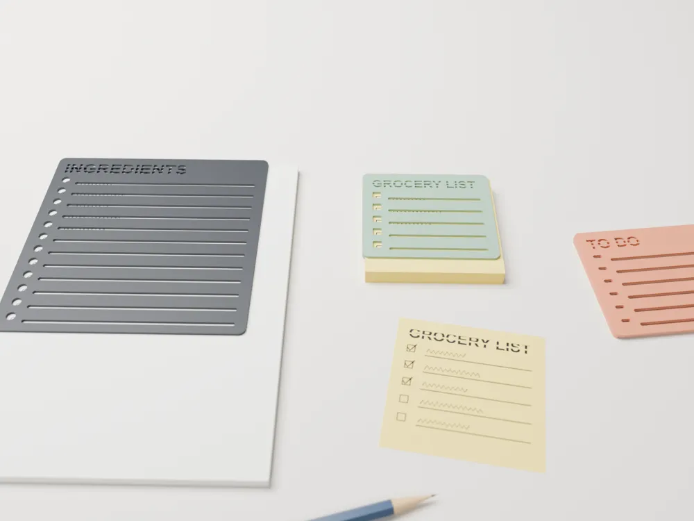 Checklist Writing Image Checklist Stencil - Customizable List Guide - Free 3D Print Model ...