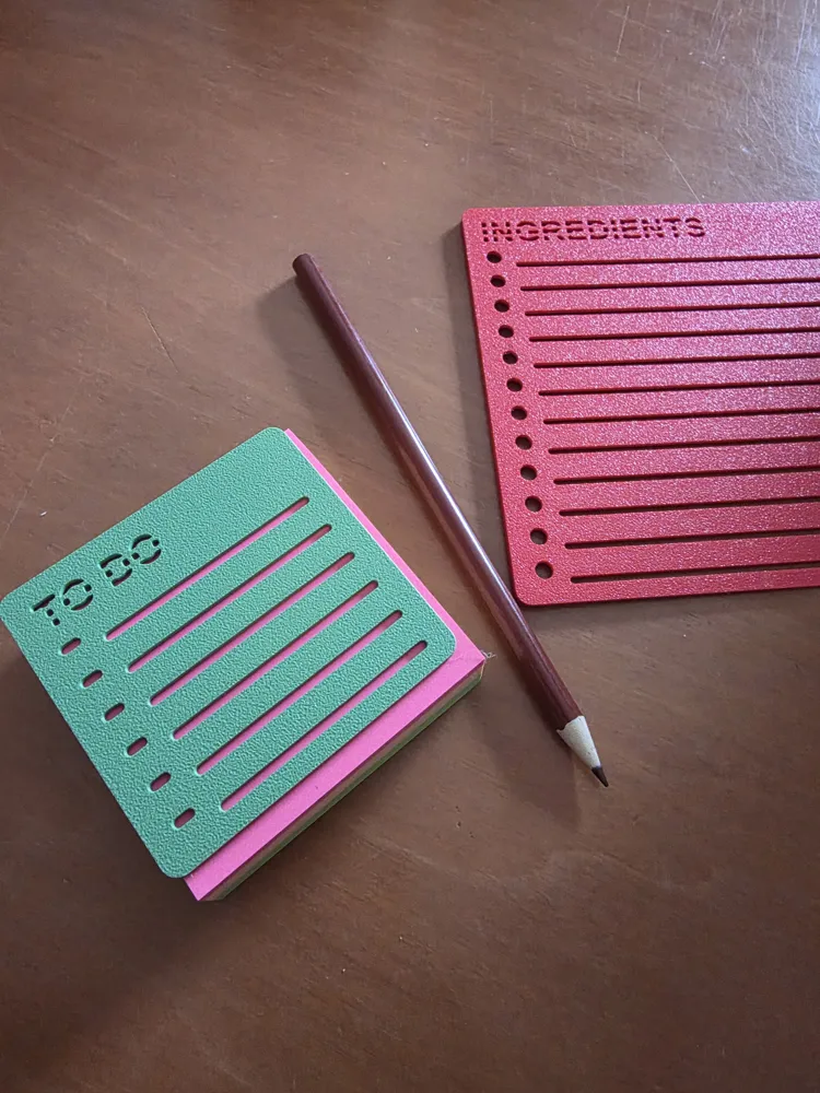Checklist Writing Image Checklist Stencil - Customizable List Guide - Free 3D Print Model ...