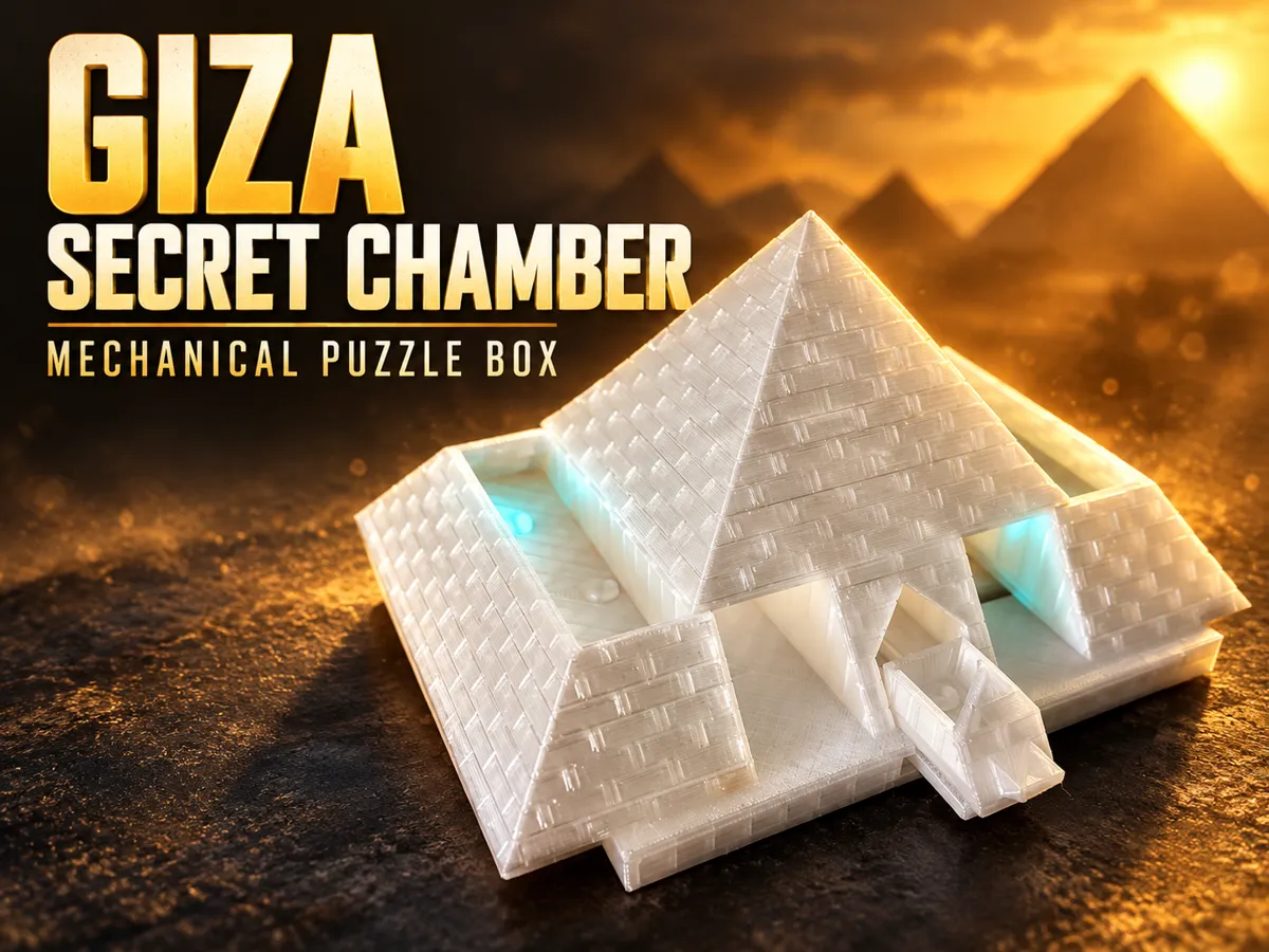 Secret Opening Boxes Giza Secret Chamber: Mechanical Pyramid Puzzle Box - Free 3D Print ...