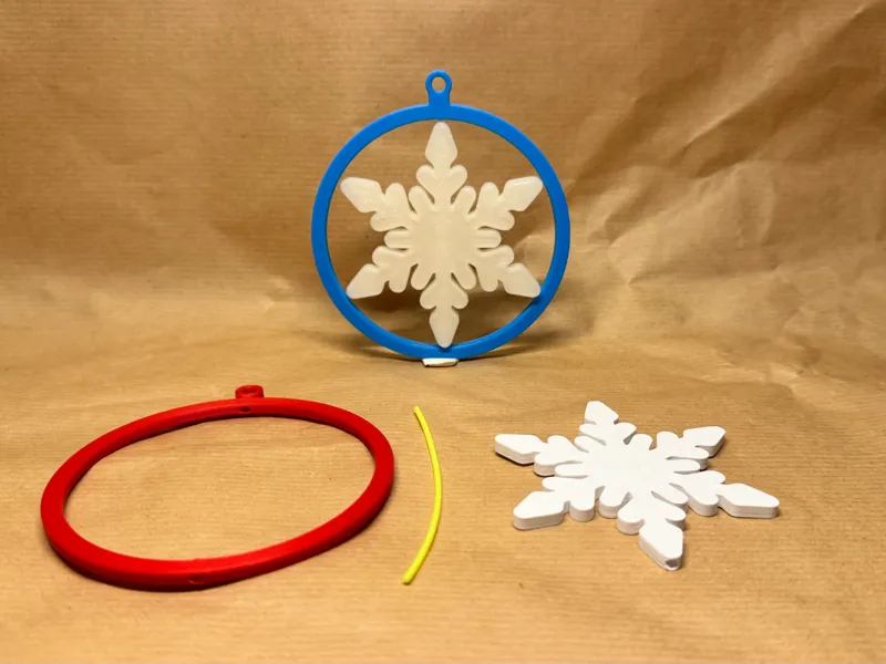 Rotational Christmas Ornament with Filament axis