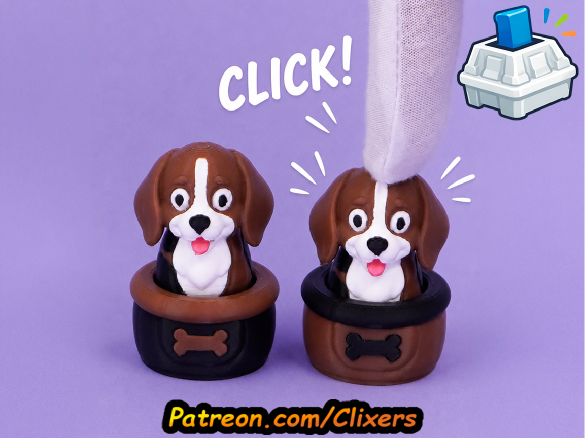 Beagle Dog Clicker Cute Fidget Toy