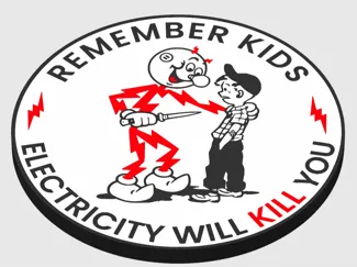 Electricity Will Kill You – Retro Safety Magnet