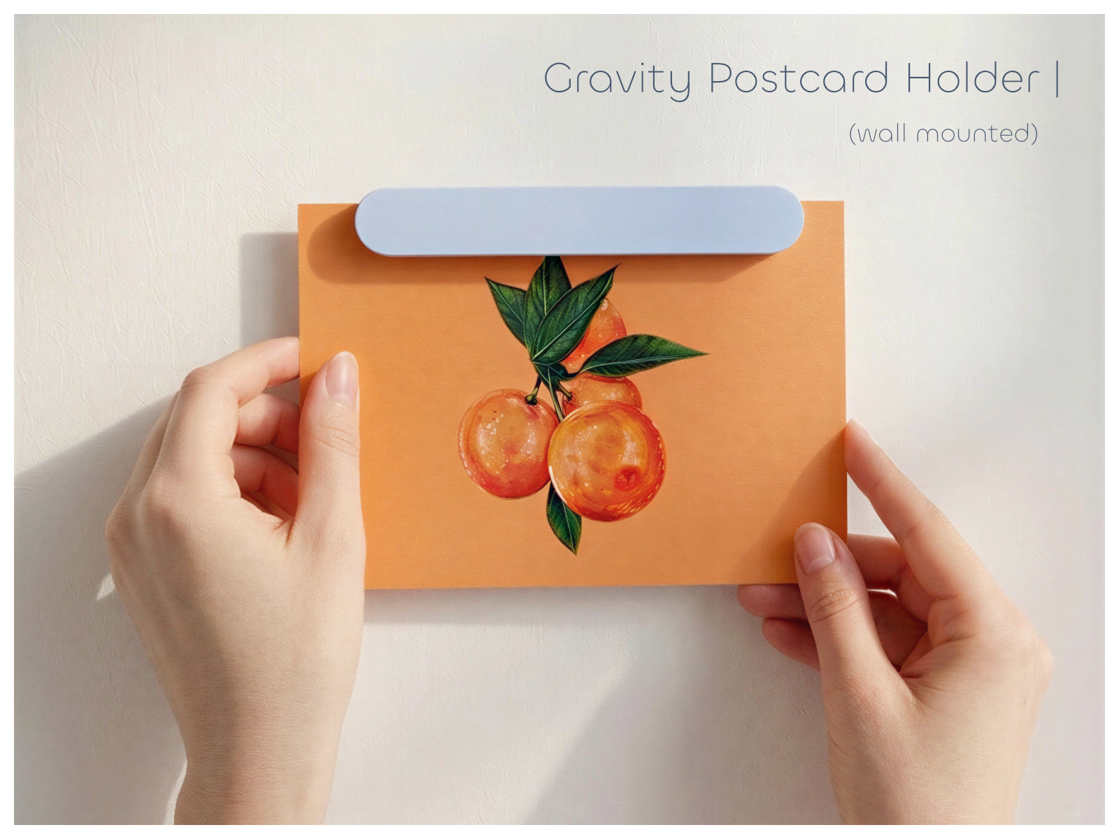 Gravity Postcard Holder (wall-mounted)