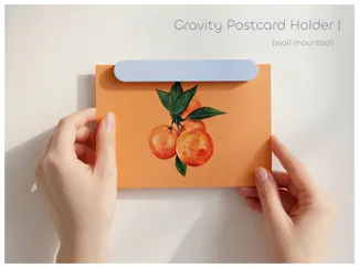 Gravity Postcard Holder (wall-mounted)
