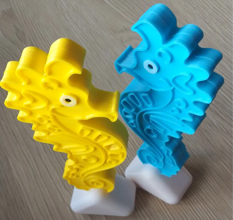 Pool diving seahorse