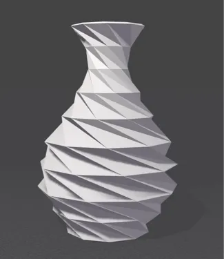 Twisted Low Poly Vase