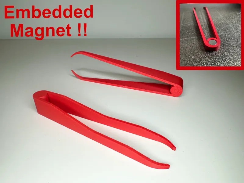 Precision Tweezers - Embedded Magnet (6x3mm)