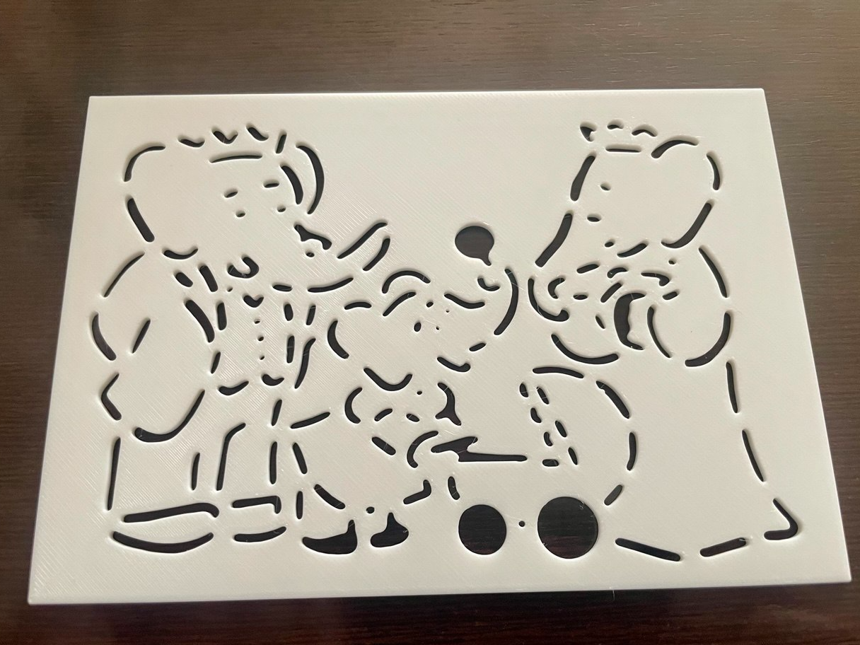 Pochoir famille Babar