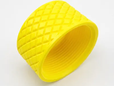2" Threaded Cap – Knurled Diamond Grip Texture