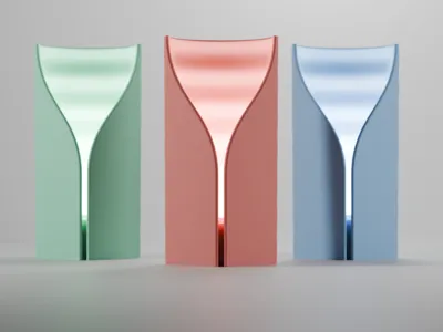 Ripple Shadow Lamp. Easy Print