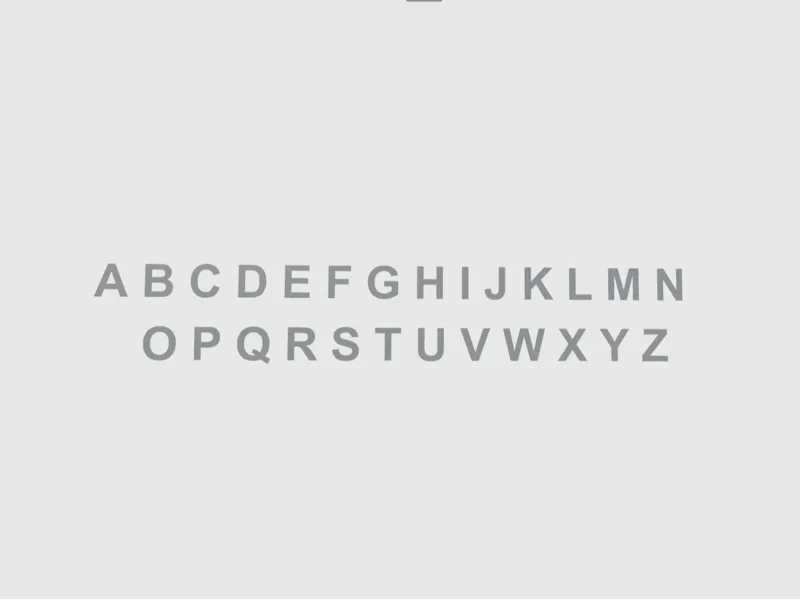 Simple Arial letters
