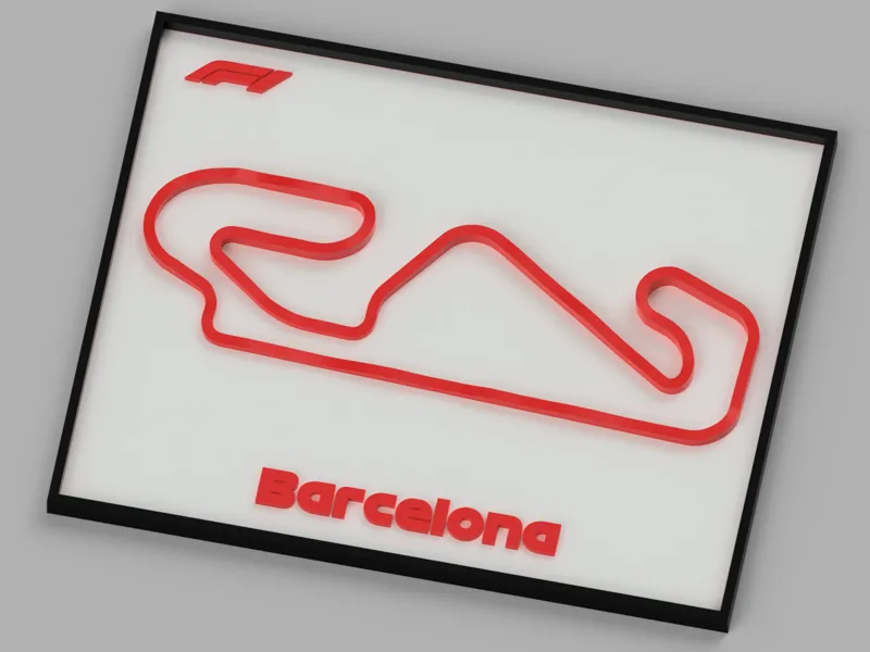 F1 Track - Spain Barcelona with elevation