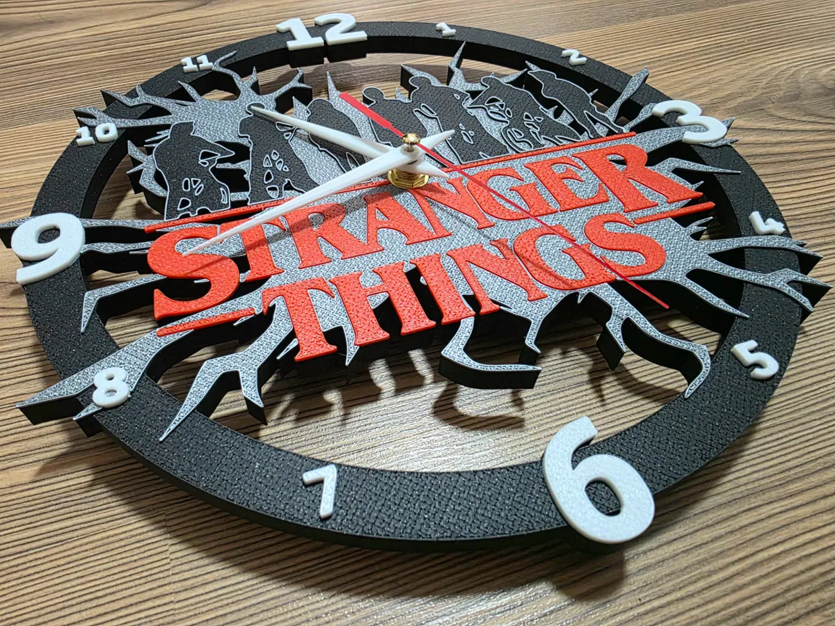 Stranger Things Wall Clock - Free 3D Print Model - MakerWorld