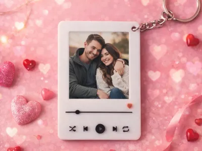 song keychain with NFC and song playlist
