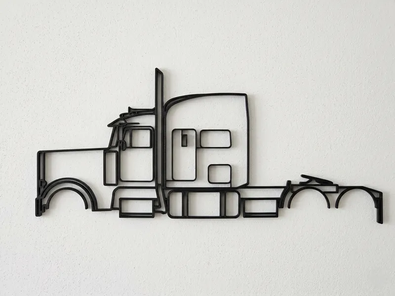 Peterbilt 379 Side Profile Wall Art