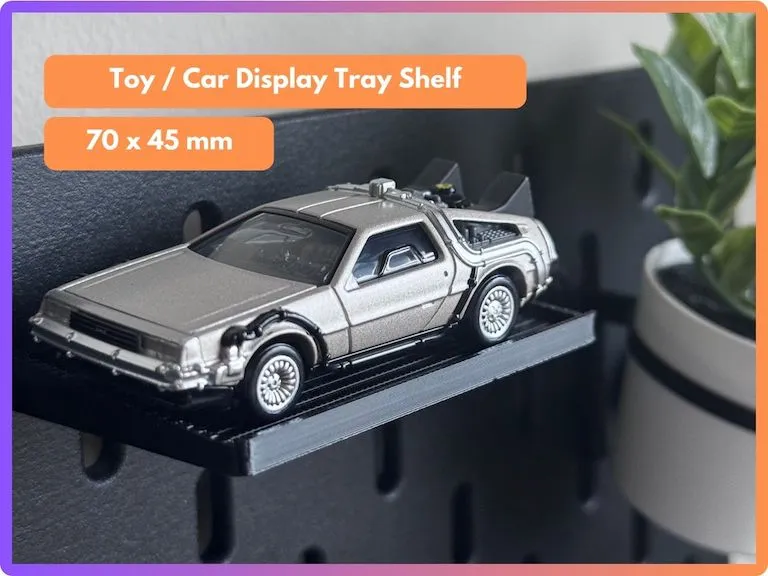 [Skadis] Toy / Car Display Tray Shelf (70x45mm)